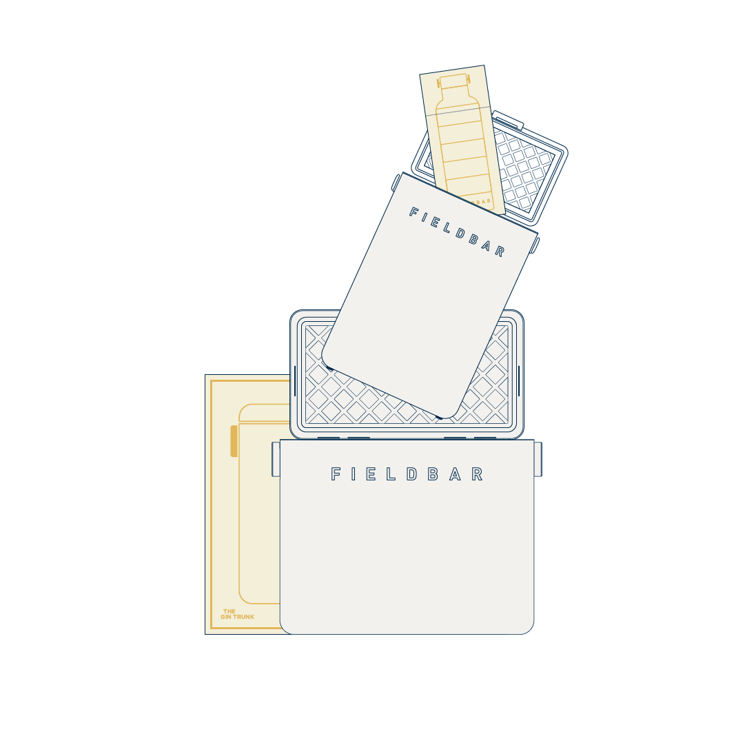 Cooler Box Set & Bottle / Oyster Grey