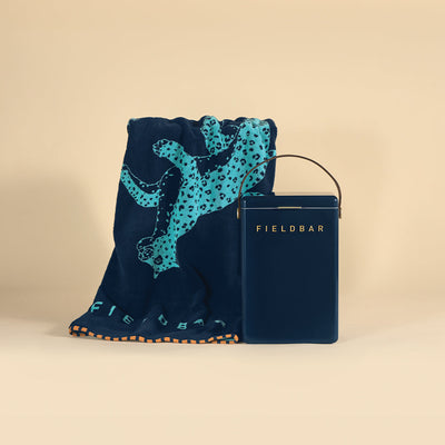 Drinks Box & Towel Bundle / Sea Boat Blue