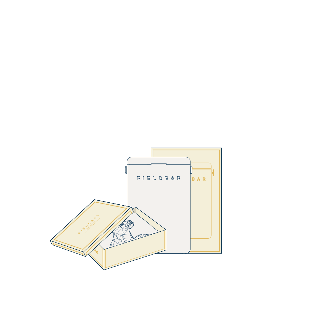 Drinks Box & Towel Bundle /  Bazaruto Blue