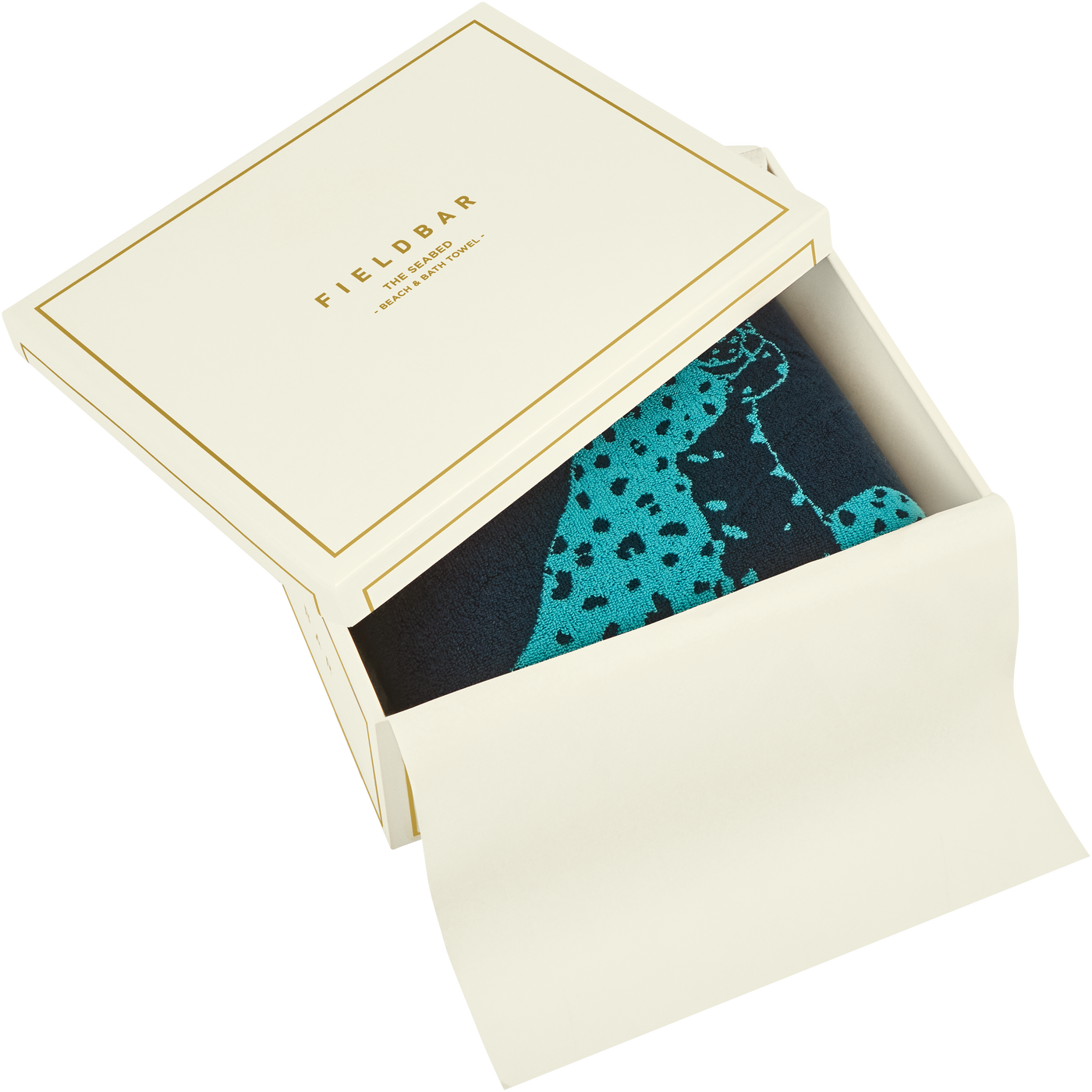 The Seabed Beach & Bath Towel / Sea Boat Blue