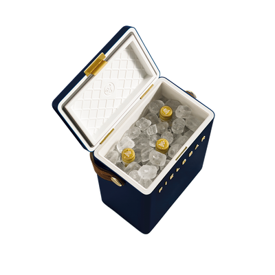 Drinks Box & Towel Bundle / Sea Boat Blue